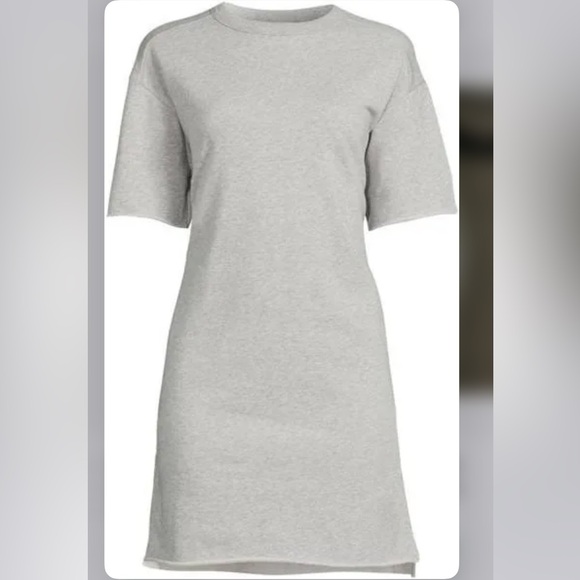 RAG & BONE Organic Cotton Icon Heather Grey T-Shirt Dress - Picture 2 of 5